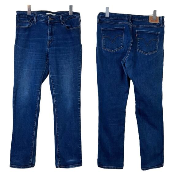 Levi’s Women’s Jeans Classic Mid Rise Skinny Ankle Stretch Dark Wash Size 14 - Picture 8 of 8